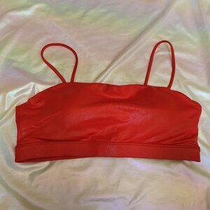 GRRRL Galactic Ruby Sleek Strap Sports Bra Size XL "Kim / Amenah" Sparkly Red